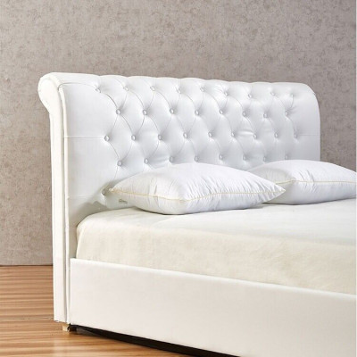 Chesterfield designová postel ložnice umělá kůže polštář 140/160/180/200 cm