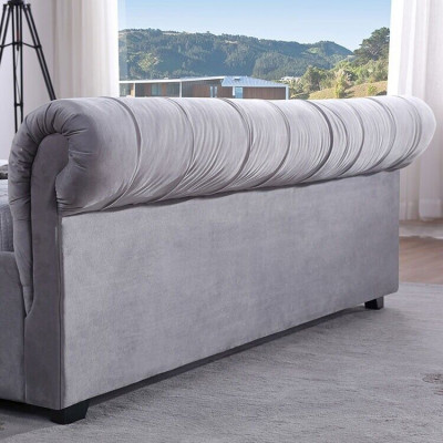Design Chesterfield lůžko textilní čalounění kožené hotelové postele ložnice Nový Samet