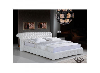 Chesterfield designer postel ložnice textilie kůže Polštář 140/160/180/200 cm