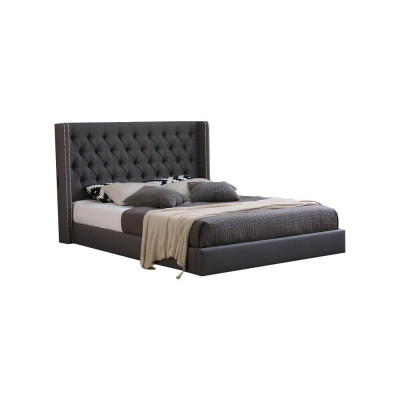 Velká šedá postel Chesterfield Royale Luxus.