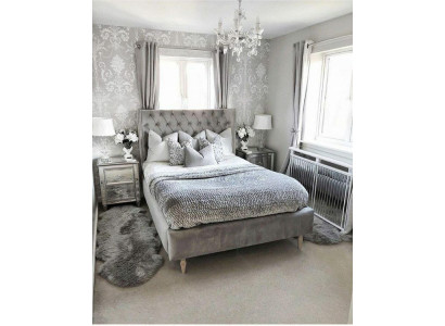 Chesterfield posteľ dizajn spálne Anglické postele 140x200cm Textilný nábytok