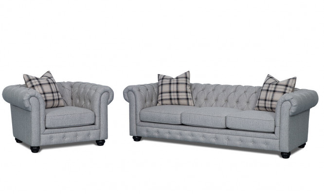 Chesterfield sada sedacích souprav, pohovka, gauč, čalouněná 3+1 místná sedačka kůže, textil nové.