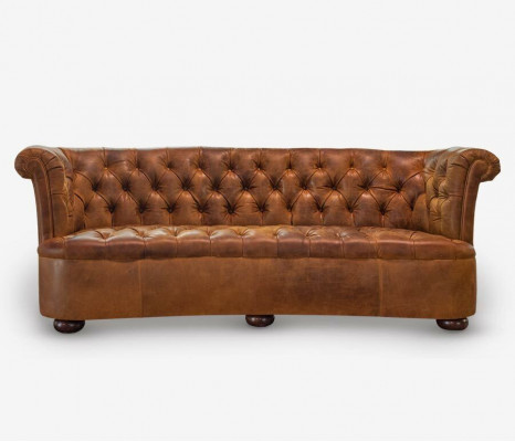 Chesterfield kůže potah Design Sofa Luxus Couch Klasická Pohovka 3-sedadlo nový