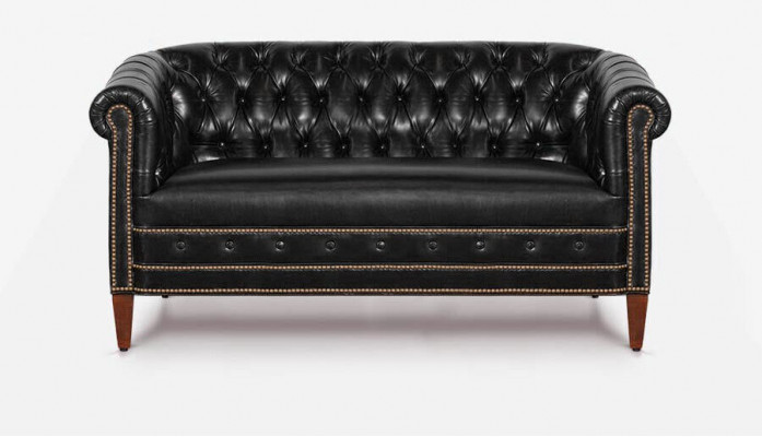 Chesterfield sada sedací soupravy - pohovka, gauč, křesla 3+2+1 - pohledová kůže.