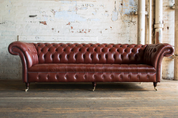 Xxl Velká pohovka Chesterfield Sofa 4 místná pohovka čalounění Luxus Klasický textil