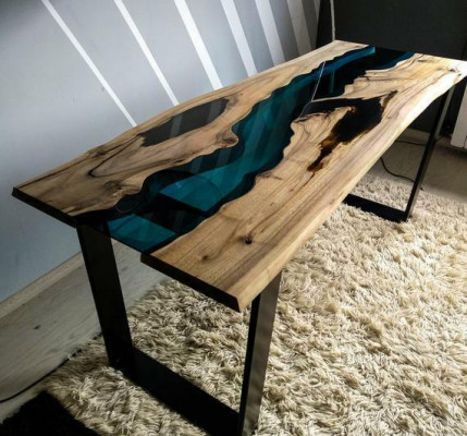 Epoxidová pryskyřice konzolový stůl designový stůl luxusní nábytek do obývacího pokoje