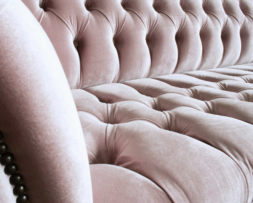 Chesterfield pohovka xxl velká pohovka kozí kůže textilní potah 4sedadla nový