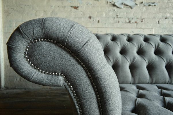 Textilní pohovka Chesterfield látková pohovka velké pohovky xxl sedací soupravy 265 cm polstrovaný
