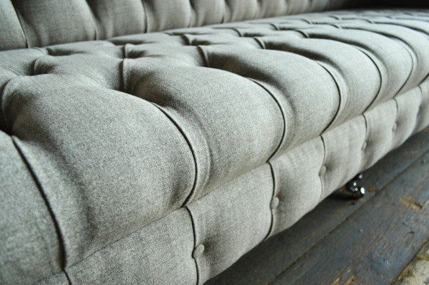 Textilní pohovka Chesterfield látková pohovka velké pohovky xxl sedací soupravy 265 cm polstrovaný