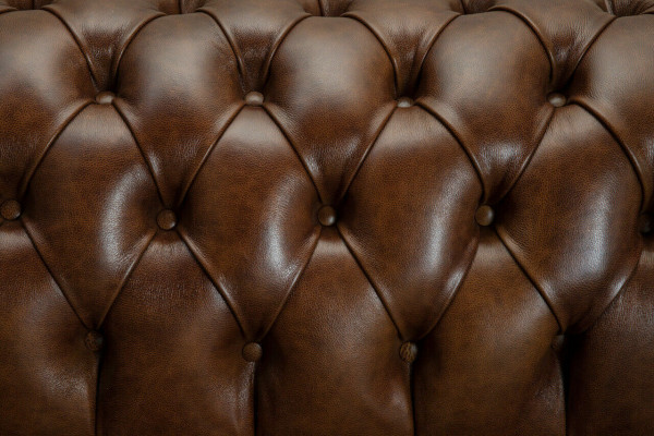 Chesterfield hnědá pohovka sedací souprava 4místná pohovka 265cm.