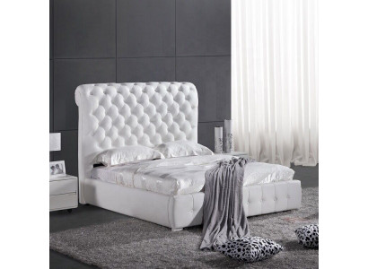 Klasická ložnice postel 160x200 cm Kožená textilní postel Chesterfield Hotelové postele