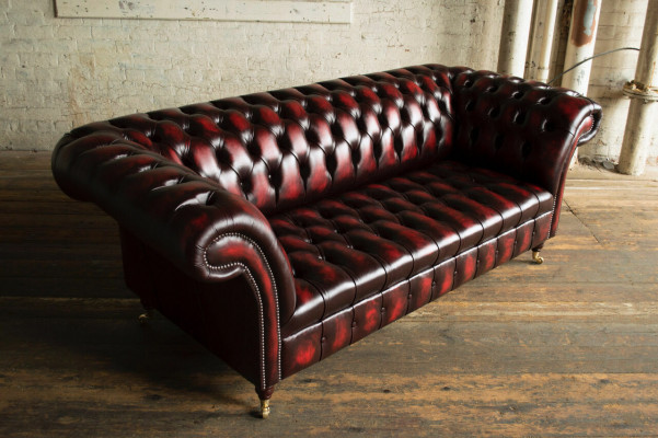 Bordaux Chesterfield třísedák luxusní obývací pokoj 3-místná pohovka