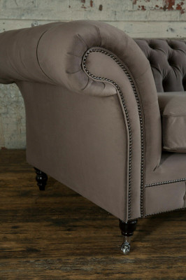 Luxus Tauper Chesterfield třímístná sedací souprava do obývacího pokoje - designová pohovka.