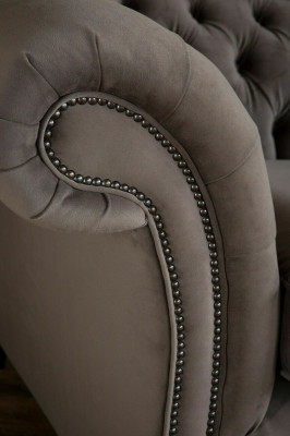 Luxus Tauper Chesterfield třímístná sedací souprava do obývacího pokoje - designová pohovka.