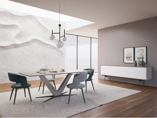 Jídelní design kompletní jídelní stůl design zařízení set židle 4x