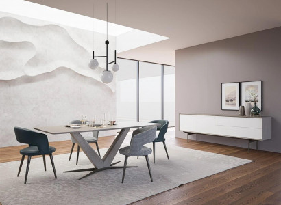Jídelní design kompletní jídelní stůl design zařízení set židle 4x
