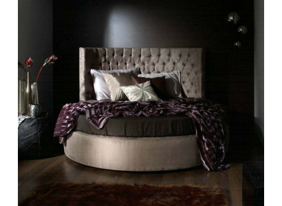 Kolečková postel Chesterfield Luxury Round Classic Hotel Samet Textilní Kožené postele Nové