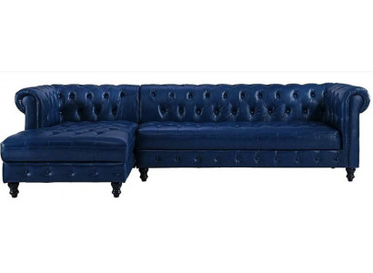 Chesterfield rohová sedací souprava pohovka pohovka tkanina rohová souprava klasický nábytek