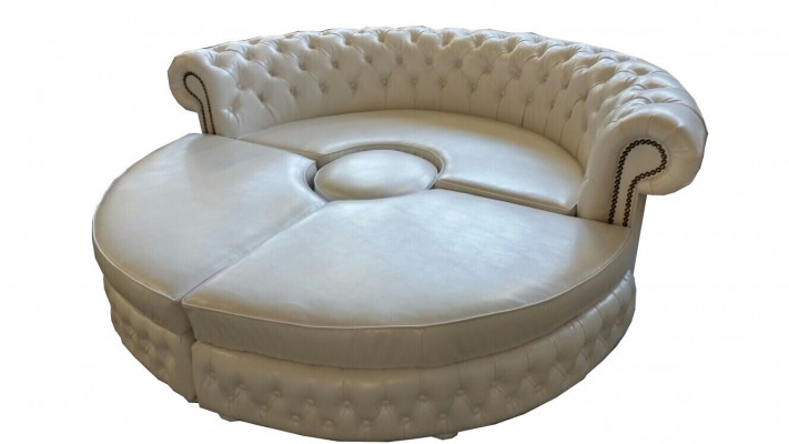 Chesterfield ROHOVÁ SOFA Podkrovní Royal Designer Sofa Couch Ledersofa.