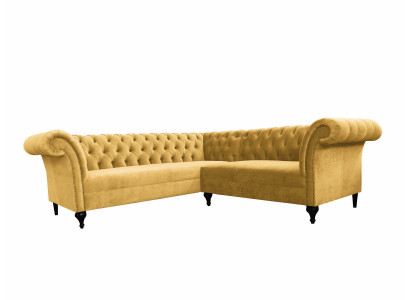 Chesterfield rohová pohovka, rohová pohovka, designová pohovka, plátený kůžený gauč