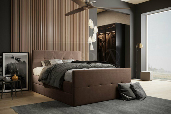 Chesterfield postel Polštářová postel Manželská postel Postele xxl Design Luxusní postel s pružinovým roštem