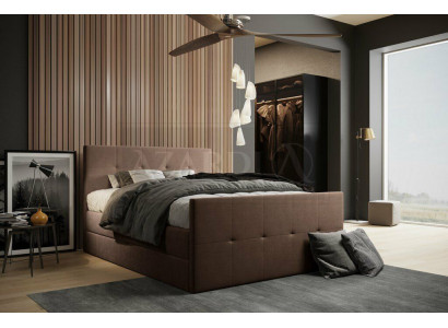 Chesterfield postel Polštářová postel Manželská postel Postele xxl Design Luxusní postel s pružinovým roštem