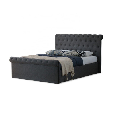 Chesterfield Klasický návrh postele s potahem Lůžka Textilie 140x200cm