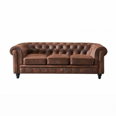 Havěťáková luxusní sedací souprava Chesterfield 3místná pro obývací pokoj od designéra.