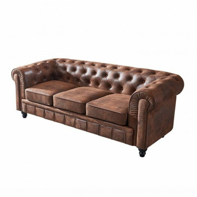 Havěťáková luxusní sedací souprava Chesterfield 3místná pro obývací pokoj od designéra.