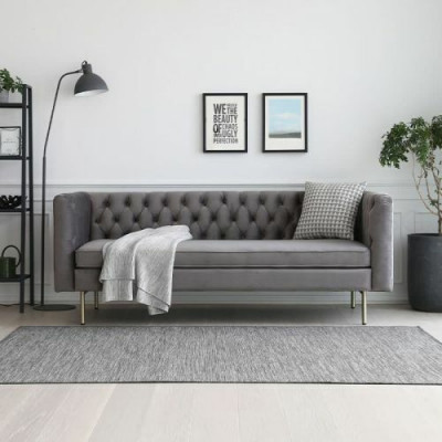 Pohovka Luxus Textil Chesterfield Pohovka Pohovky Polstrovaná 3 místná Italský nábytek