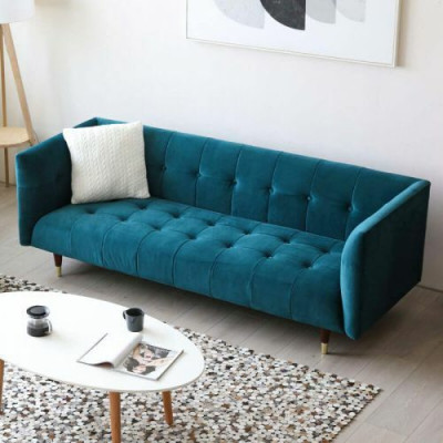 Moderní šedý Chesterfield 3místná luxusní sedací souprava do obývacího pokoje