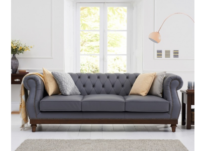 Chesterfield pohovka potah ze kůže čalouněný Pohovka čalouněný nábytek