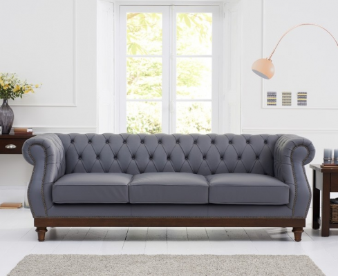 Chesterfield pohovka potah ze kůže čalouněný Pohovka čalouněný nábytek
