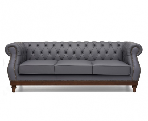Chesterfield pohovka potah ze kůže čalouněný Pohovka čalouněný nábytek