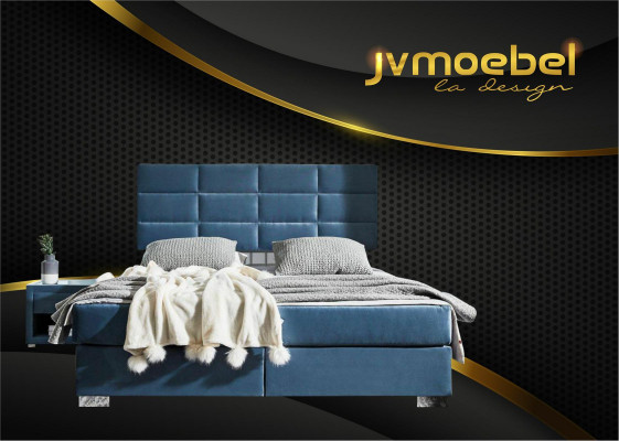 Luxus Boxspring postel 140 160 180 x 200cm postele Dvojpostel Ložnice Nábytek Látka