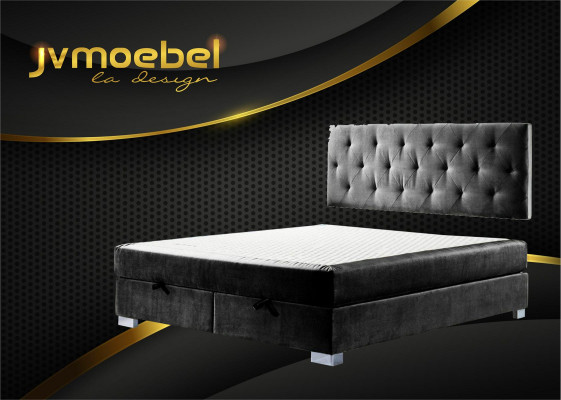 Luxus Boxspring postel Postele Dvojitý ložnice Nábytek Tkanina 140 160 180 x 200cm