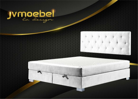 Luxus Boxspring postel Postele Dvojitý ložnice Nábytek Tkanina 140 160 180 x 200cm