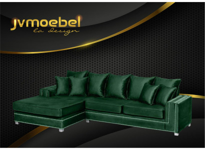Ecková sedací souprava L-tvar textil Luxus design Wohnlandschaft polstery Couch Couchen Möbel