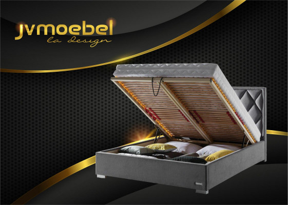 Boxspring Luxus Postel postele Dvojitý nábytek Tkanina 140 160 180 x 200 cm Ložnice