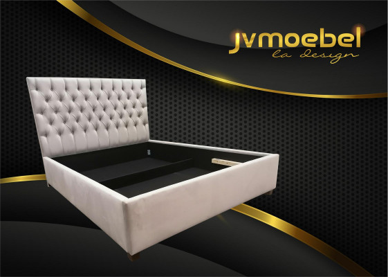 Chesterfield postel Potah Design Luxus Dvojitá Hotelová Postel Zlatý Luxusní Hotel Nový