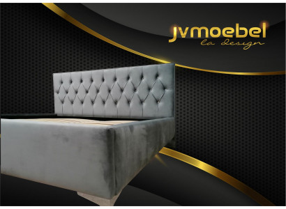 Chesterfield textilní lůžkové polstrování design 140x200 dvoulůžko postele postelová konstrukce