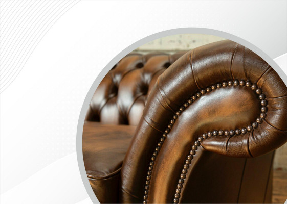 xxl Pohovka 4 Místná Pohovka Chesterfield Čalouněný Set Kožený Textil Hnědý