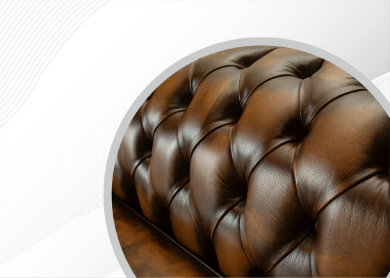 xxl Pohovka 4 Místná Pohovka Chesterfield Čalouněný Set Kožený Textil Hnědý