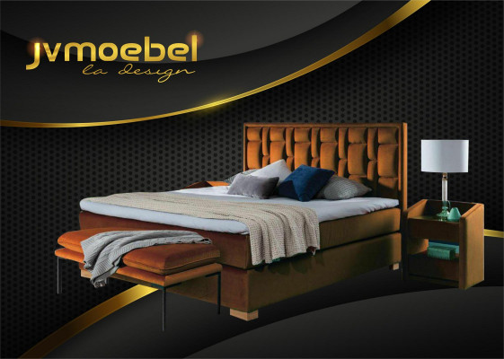 Luxus Boxspring postel Černé Modré postele Ložnice Nábytek Design Dvojité Hotel