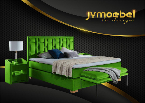Luxus Boxspring postel Černé Modré postele Ložnice Nábytek Design Dvojité Hotel