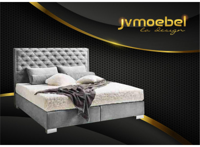 Chesterfield Boxspring Postel Textilie Ložnice Nábytek Moderní Postele Látkové Nový