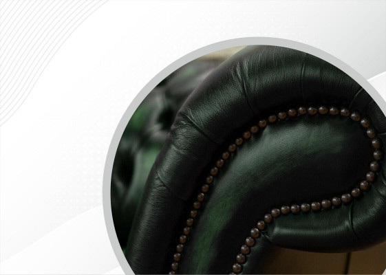 Třímístná pohovka 3 Sitzer Chesterfield Nové pohovky Antik Zelené potahy Sofas Neu
