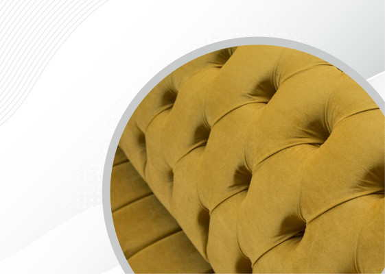 xxl pohovka Couch Chesterfield 225cm potahové pohovky 3-sedačka kůže textil textilie Nový