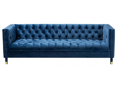 Moderno designová textilie Chesterfield modré barvy Kreativní nábytek Nová obývací pokoj sedačka