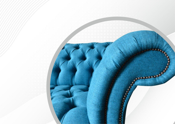 Design Couch Pohovka Potahové Pohovky Tkanina Moderní Sedací Souprava 3 místná Pohovky